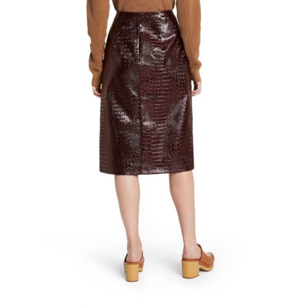 NWT Rachel Comey for Target Faux Leather Textured Pencil Skirt - Picture 6 of 7